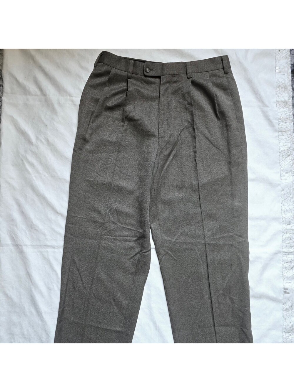 John Henry Men's Classic Brown Dress Pants with Pleats